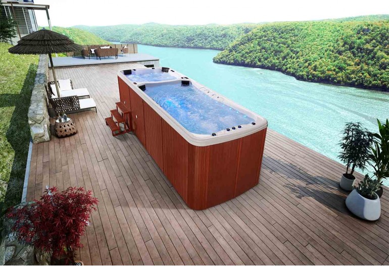 Piscina de hidromassagem swim spa AU-002